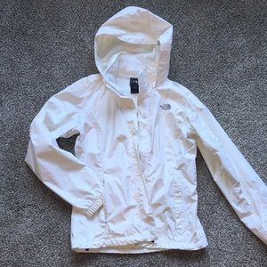White North Face Rain Jacket, lightweight